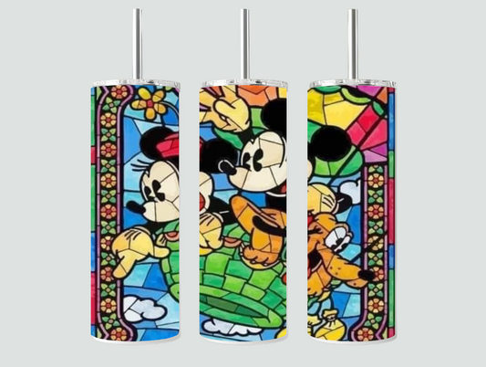 Stained Glass Mouse Couple