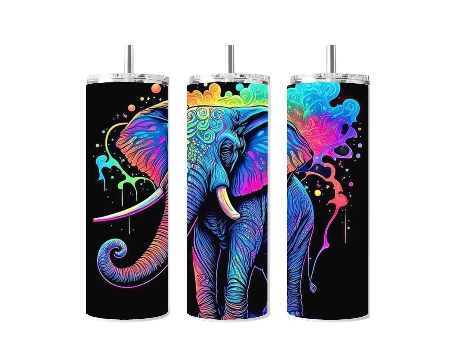 Neon Elephant Sublimated Tumbler