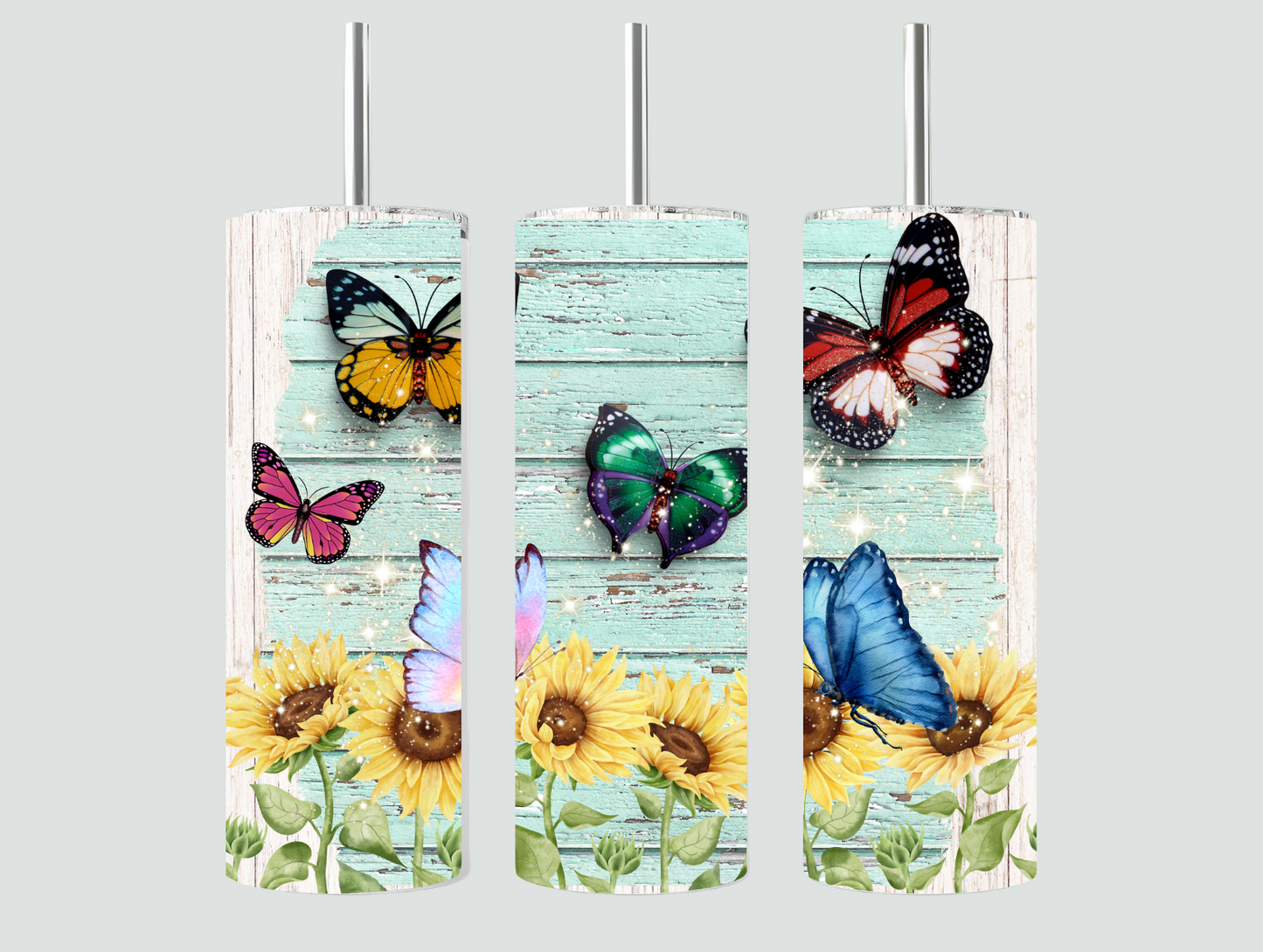 Butterflies and Sunflowers