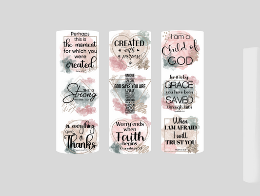 Bible Verses Sublimated Tumbler