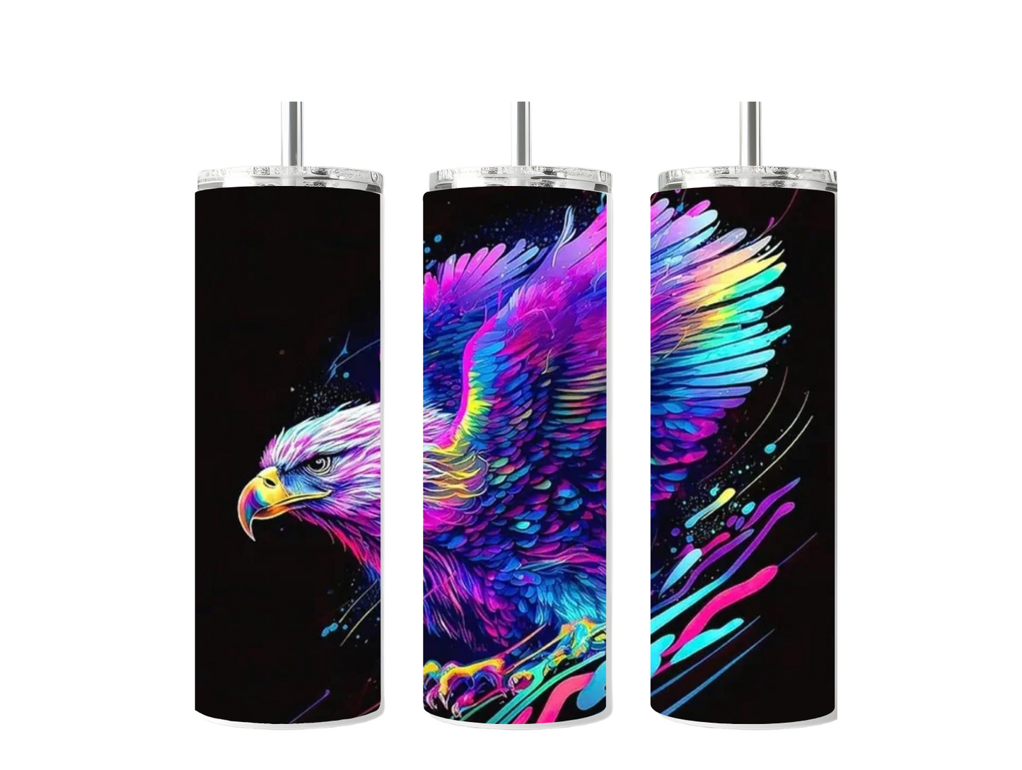 Neon Eagle Sublimated Tumbler