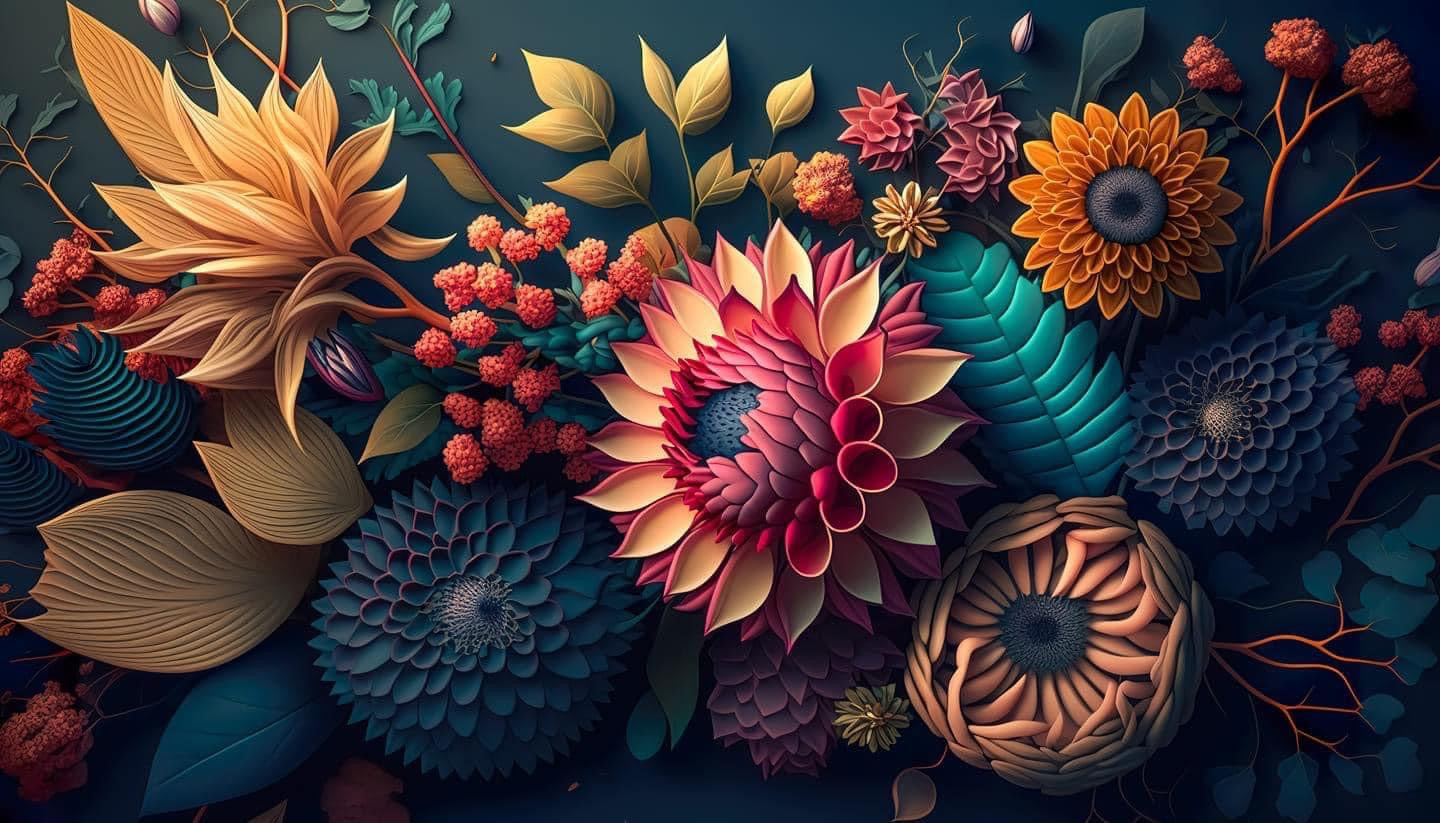 3D Flowers 4