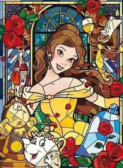 Stained glass Yellow Princess