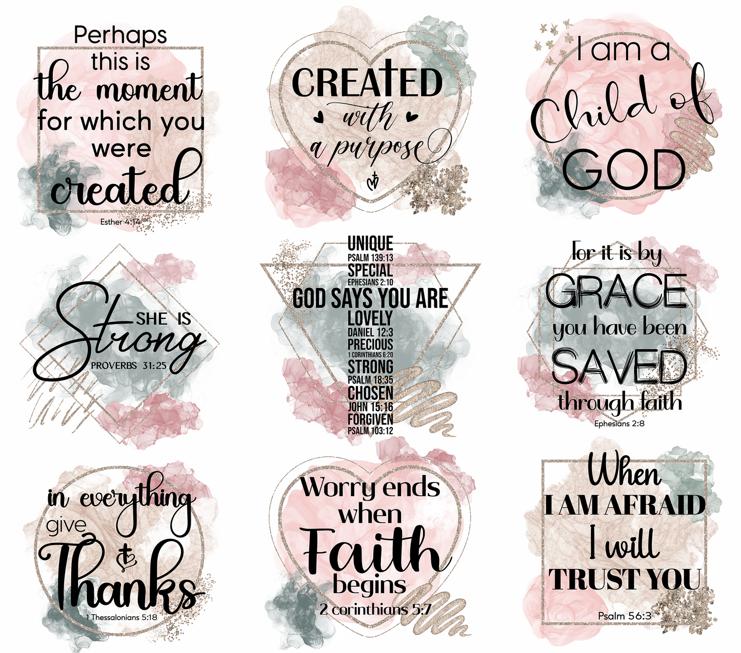 Bible Verses Sublimated Tumbler